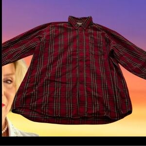 L. L. Bean Red Plaid Flannel Shirt